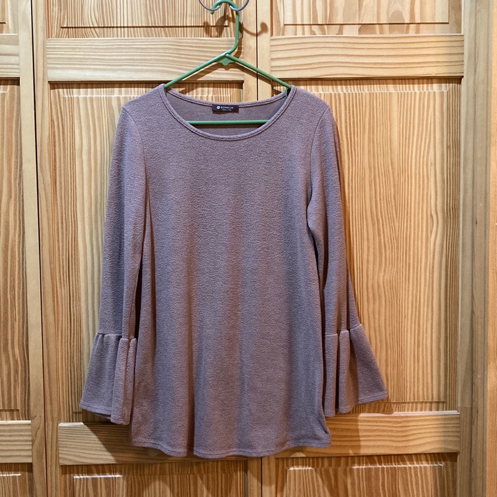 Bombom long sleeve top, Dark champagne, Medium